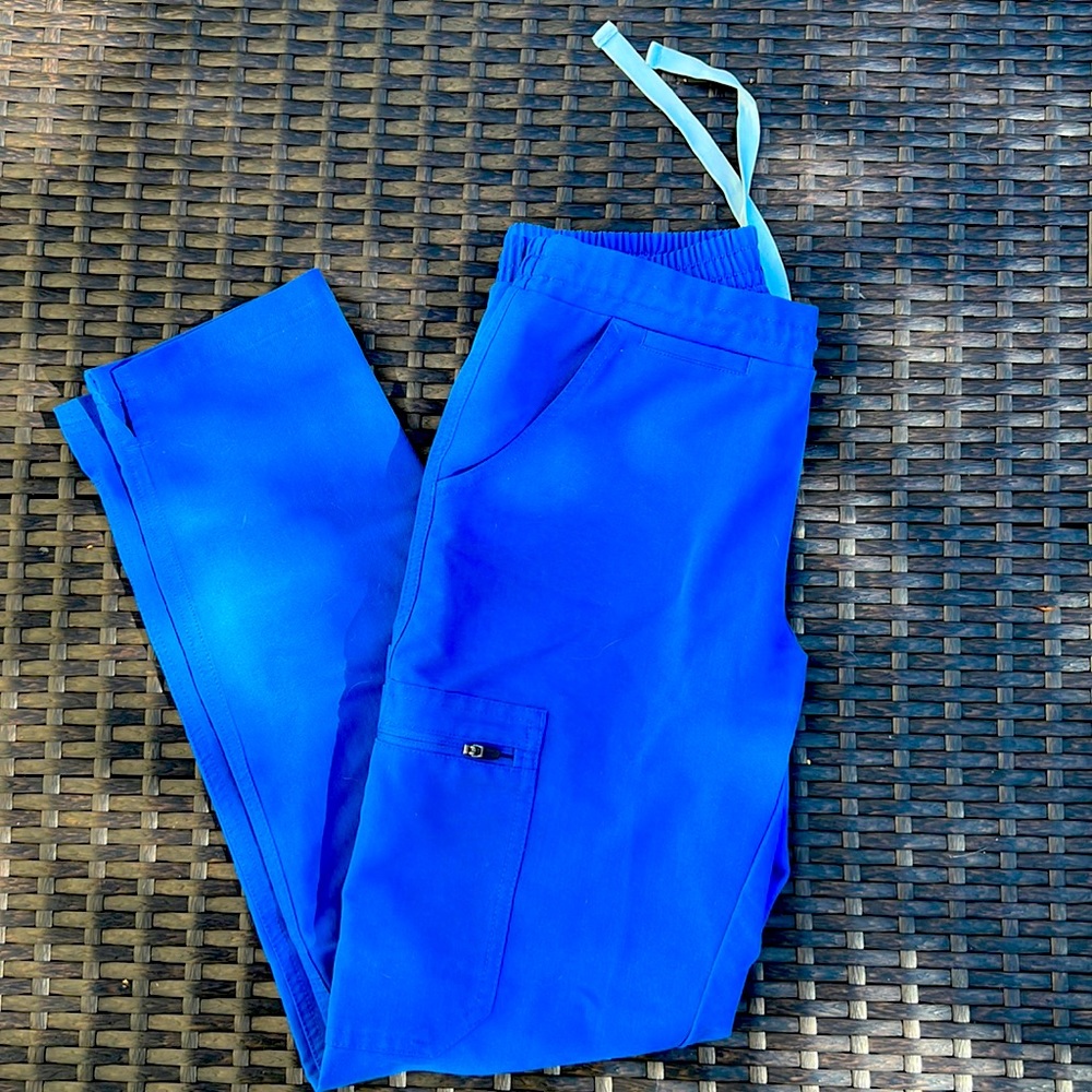 Figs ROYAL BLUE Yola Skinny Scrub Pants XXS Petite